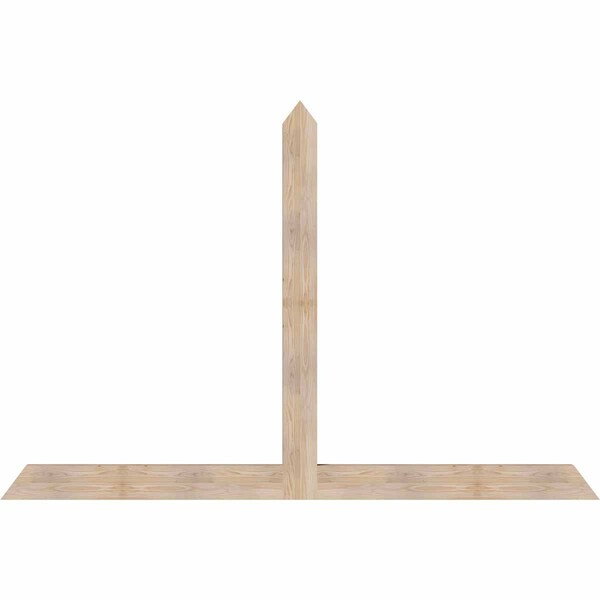 Ekena Millwork Portland Smooth Timber Gable Bracket, Douglas Fir, 96"W x 64"H x 3 1/2"D x 5 1/2"F, 16/12 Pitch GBW096X64X0406POR00SDF - main